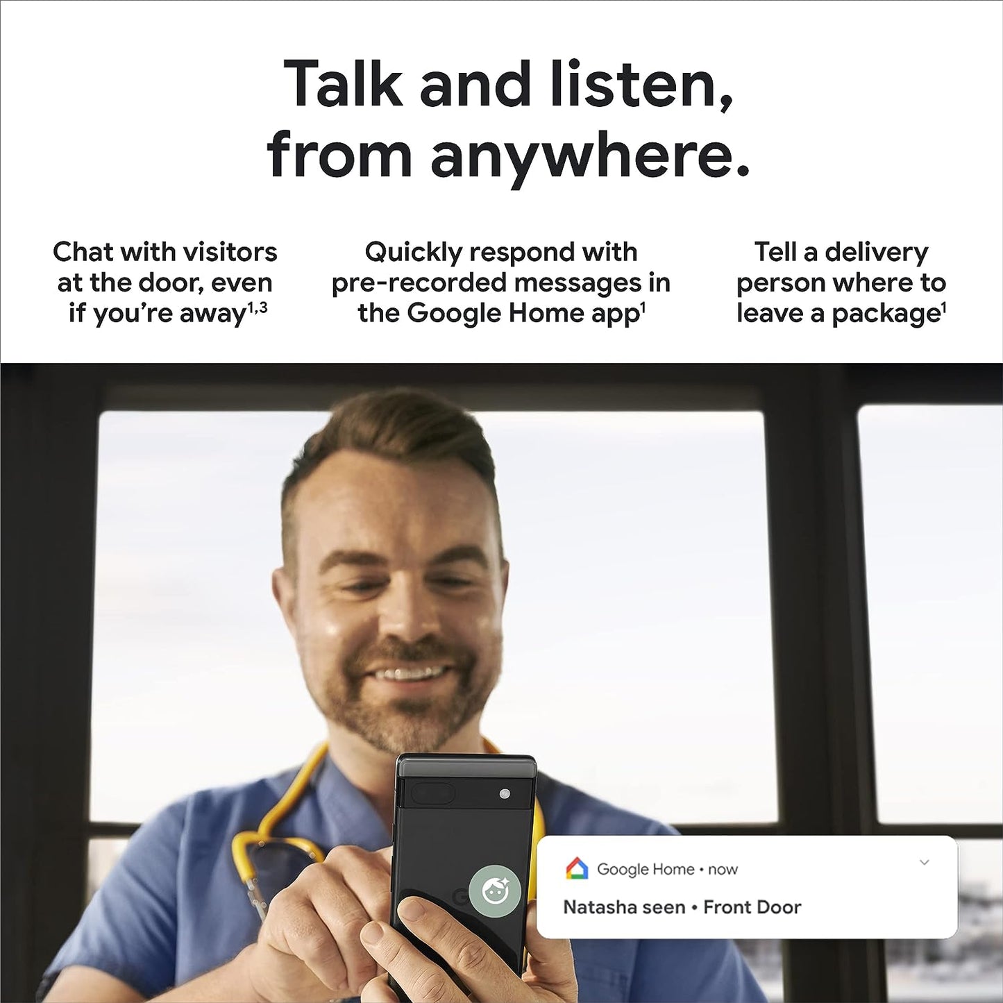 Ring Door Bell| Google Nest Doorbell GA03696-US 2nd Generation Wired ASH