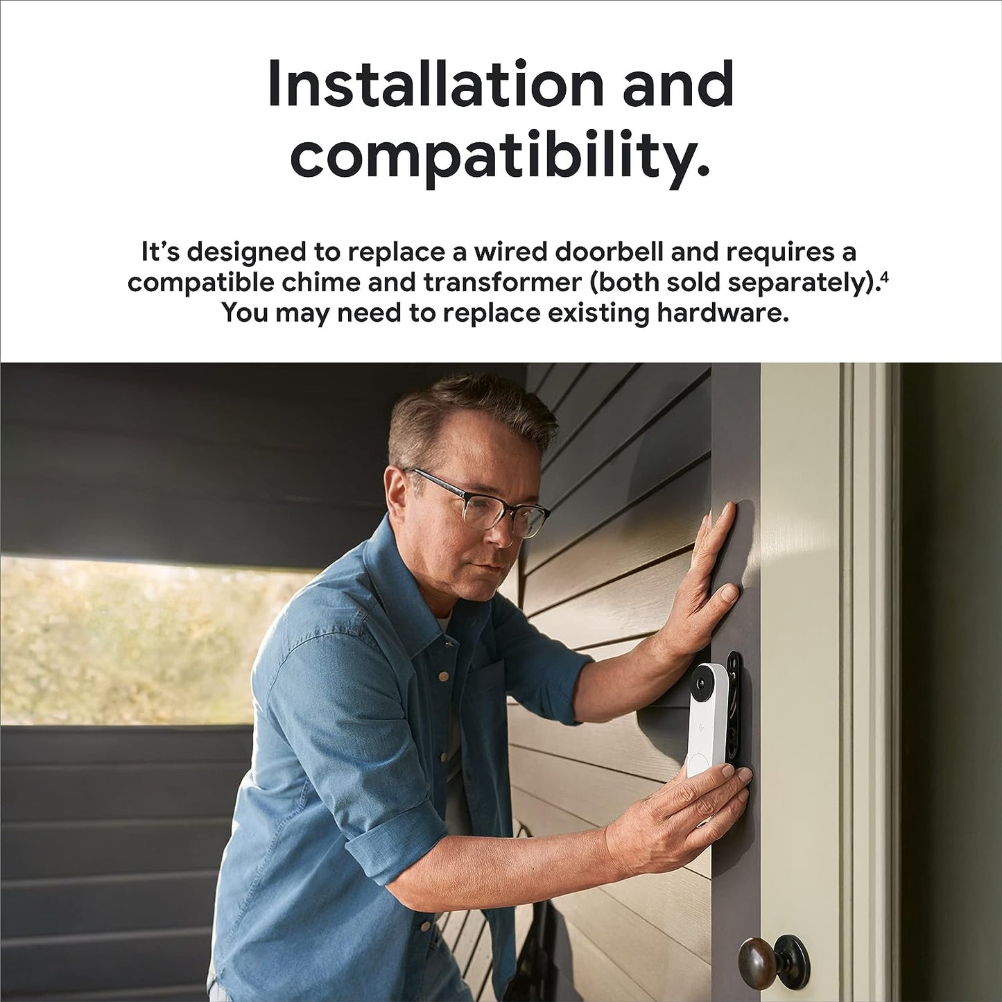 Ring Door Bell| Google Nest Doorbell GA03696-US 2nd Generation Wired ASH