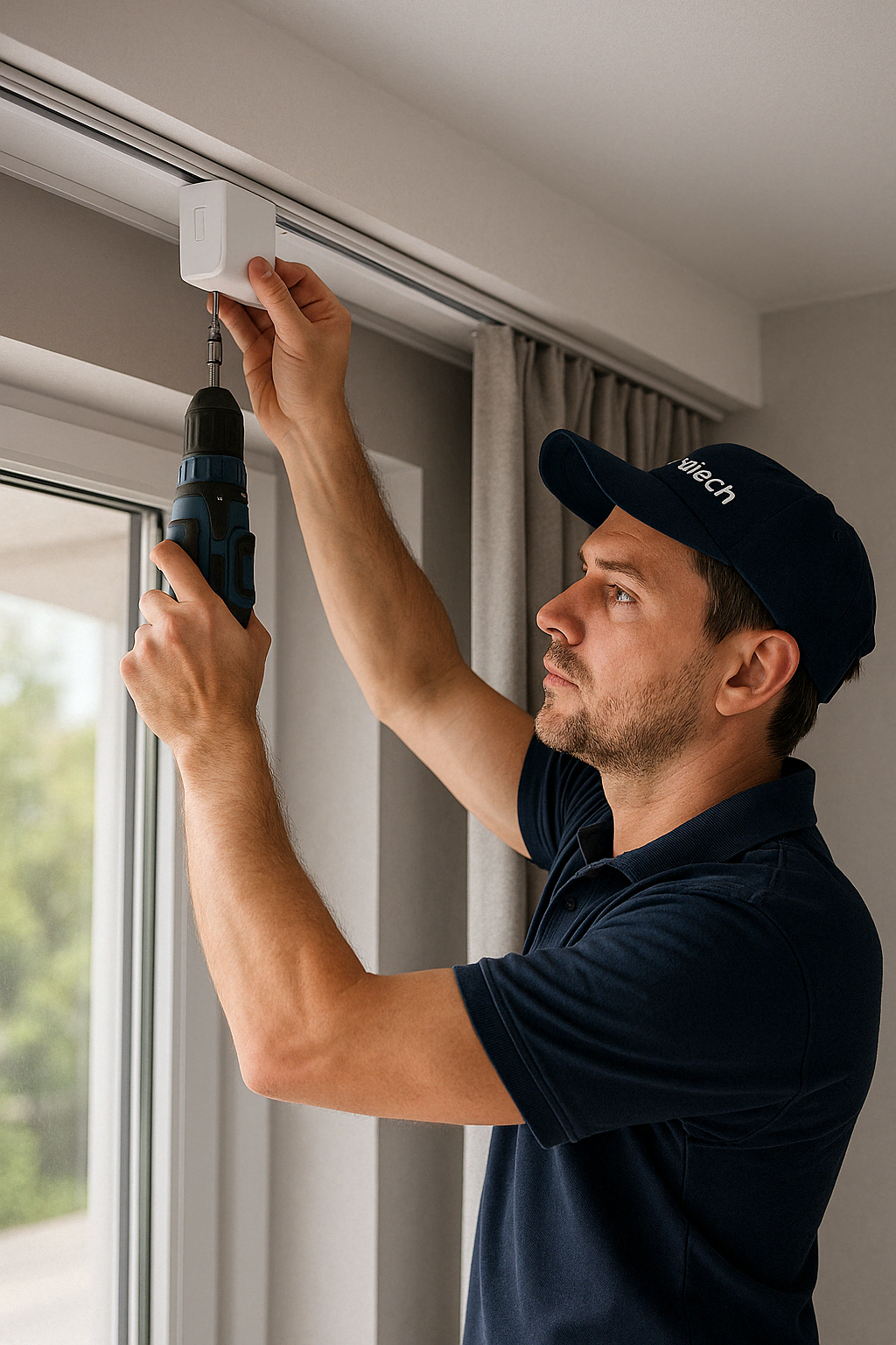 smart curtain installtion