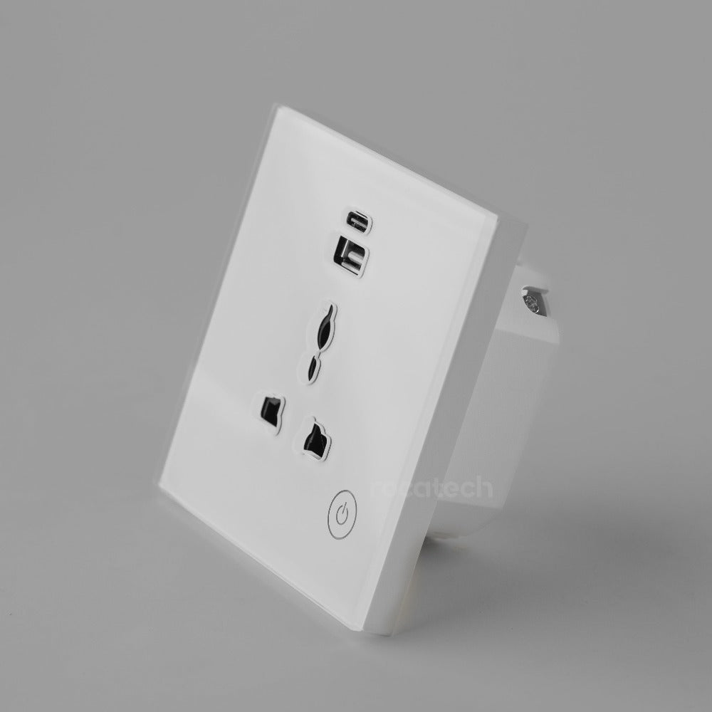Smart universal power outlet with USB+USBC
