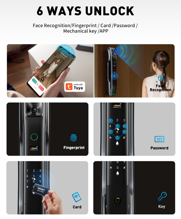 Smart Face ID door lock i8