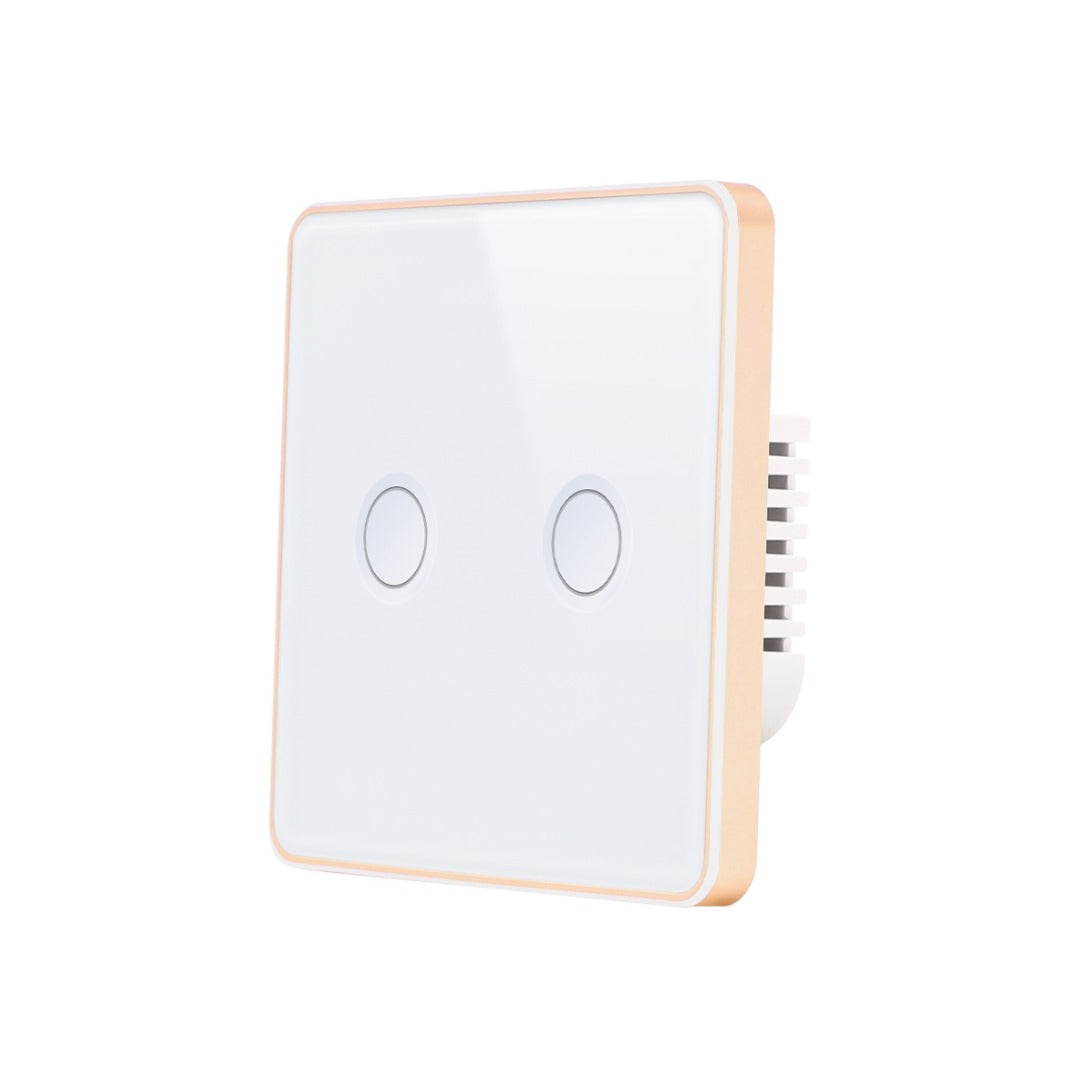 Smart Lights Switch Touch Glass Panel Zigbee 3D Concave Touch Button Rose Gold Outline