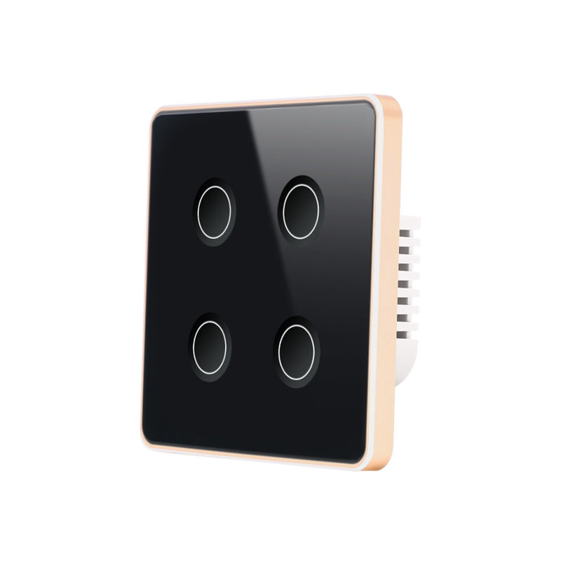 Smart Lights Switch Touch Glass Panel Zigbee 3D Concave Touch Button Rose Gold Outline