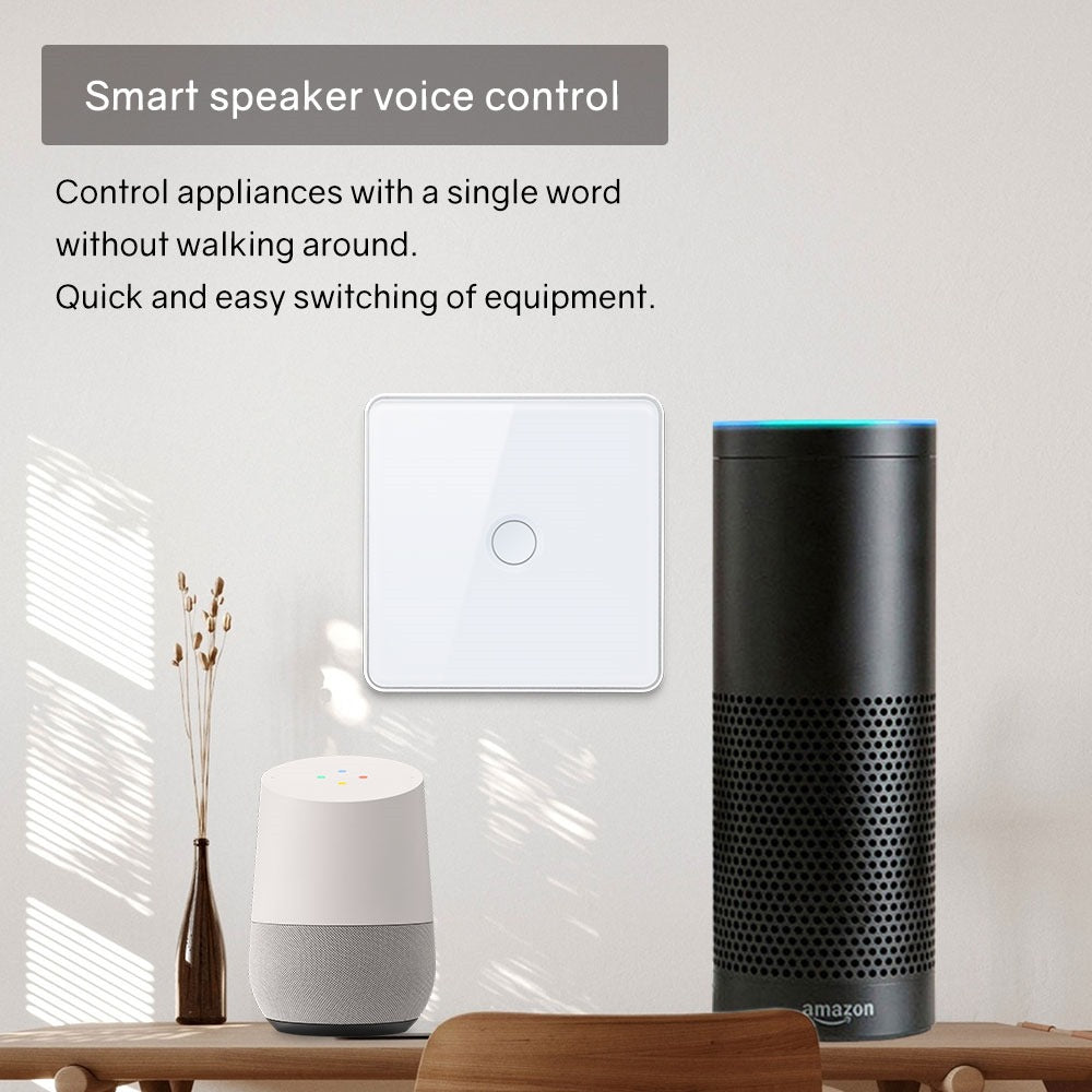 Smart Lights Switch Touch Glass Panel 3D Concave Button - ZigBee