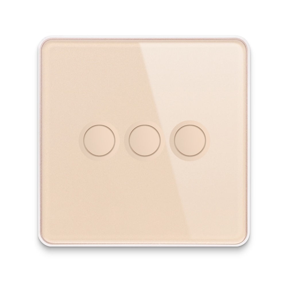 Smart Lights Switch Touch Glass Panel 3D Concave Button - ZigBee