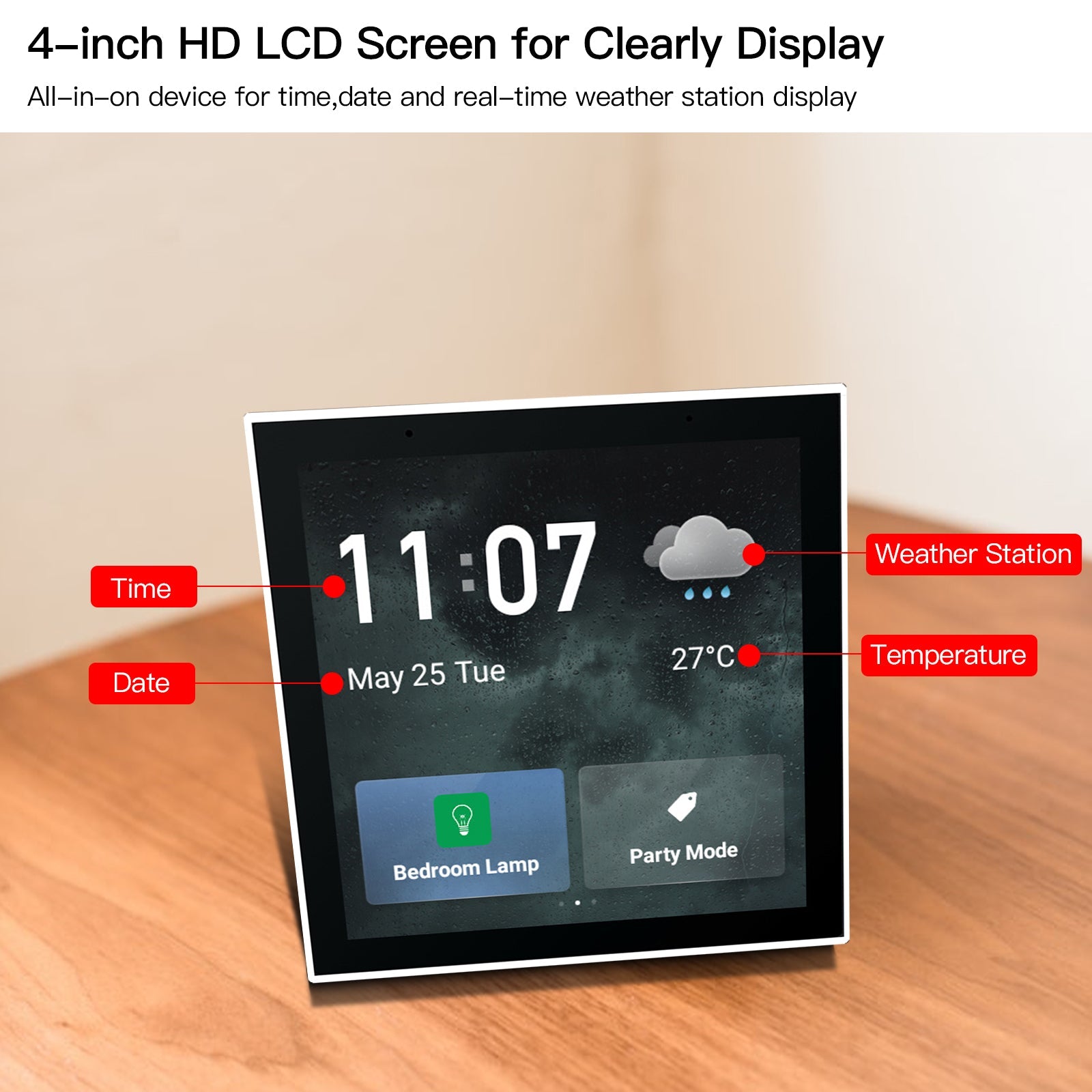 Smart multi control touch panel 4 inches