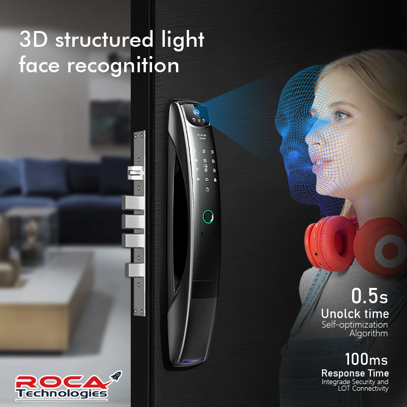 Face ID Smart door lock intercom