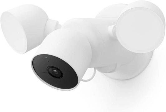 Google Nest CCTV Cameras with Floodlight GA02411-US Snow