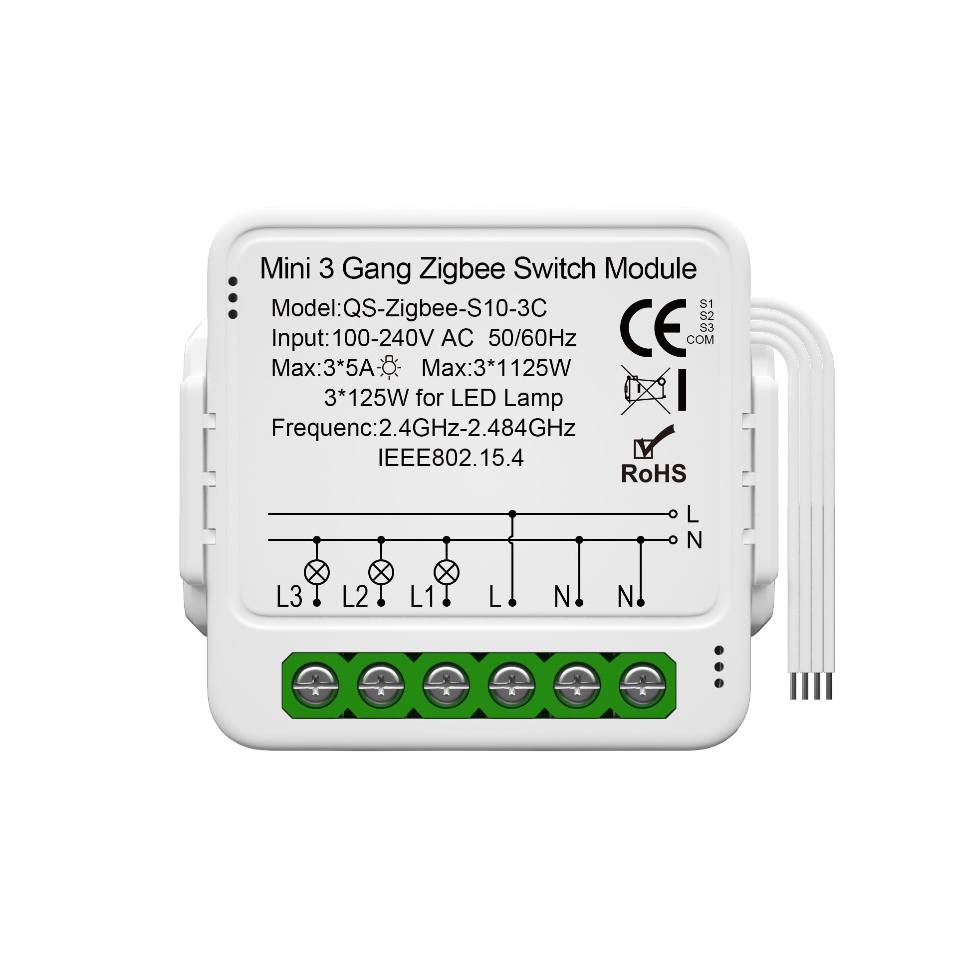 Smart Light switch Zigbee 3gang