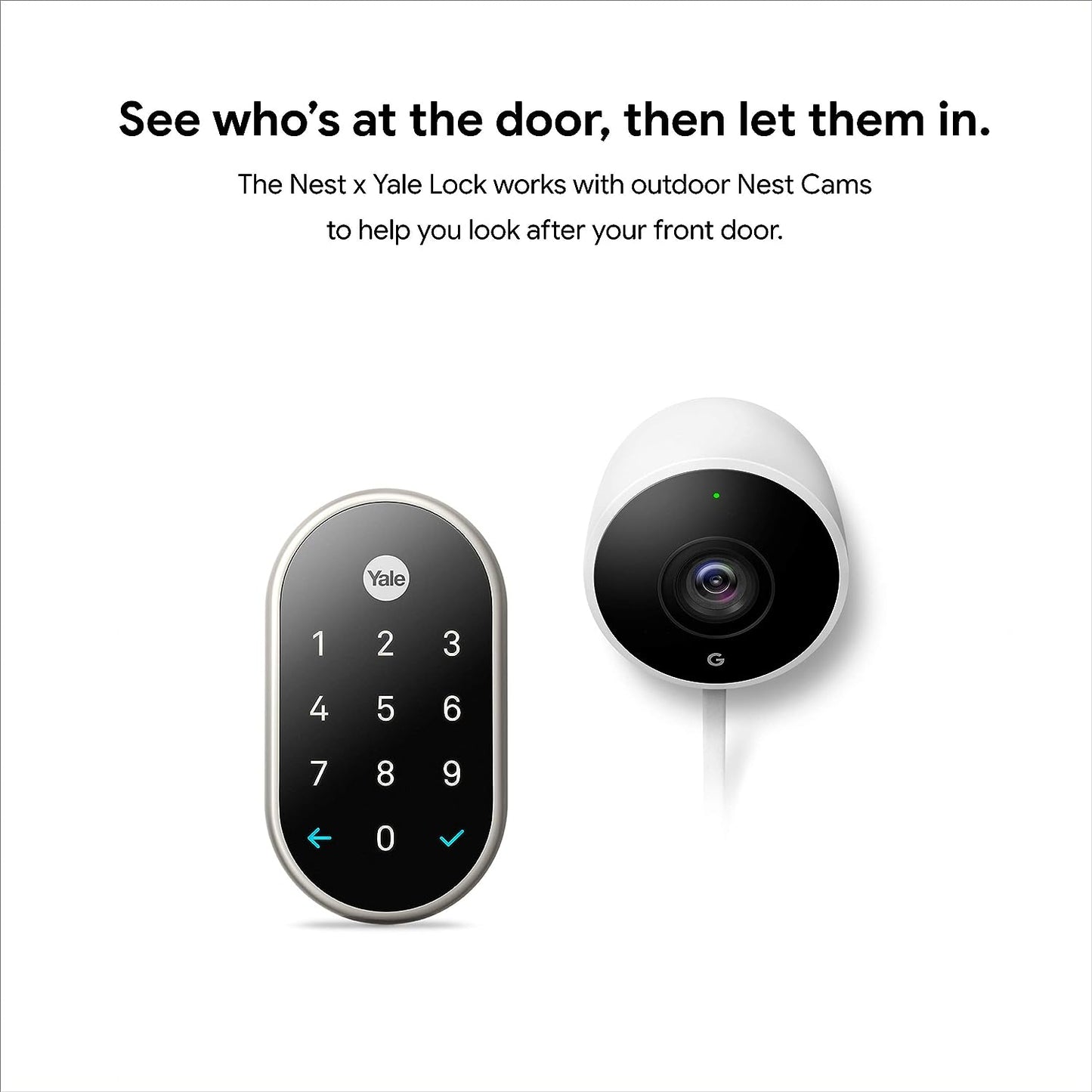 Nest X Yale Smart Lock With Nest Connect Satin Nickel