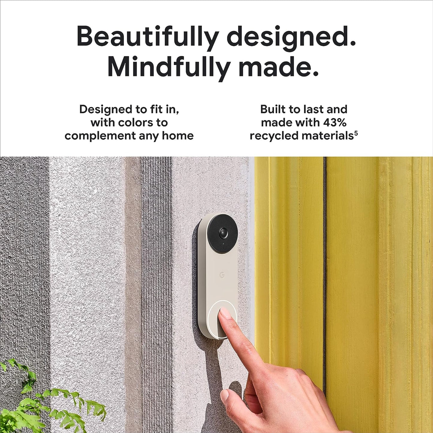 Ring Door Bell| Google Nest Doorbell GA03696-US 2nd Generation Wired ASH