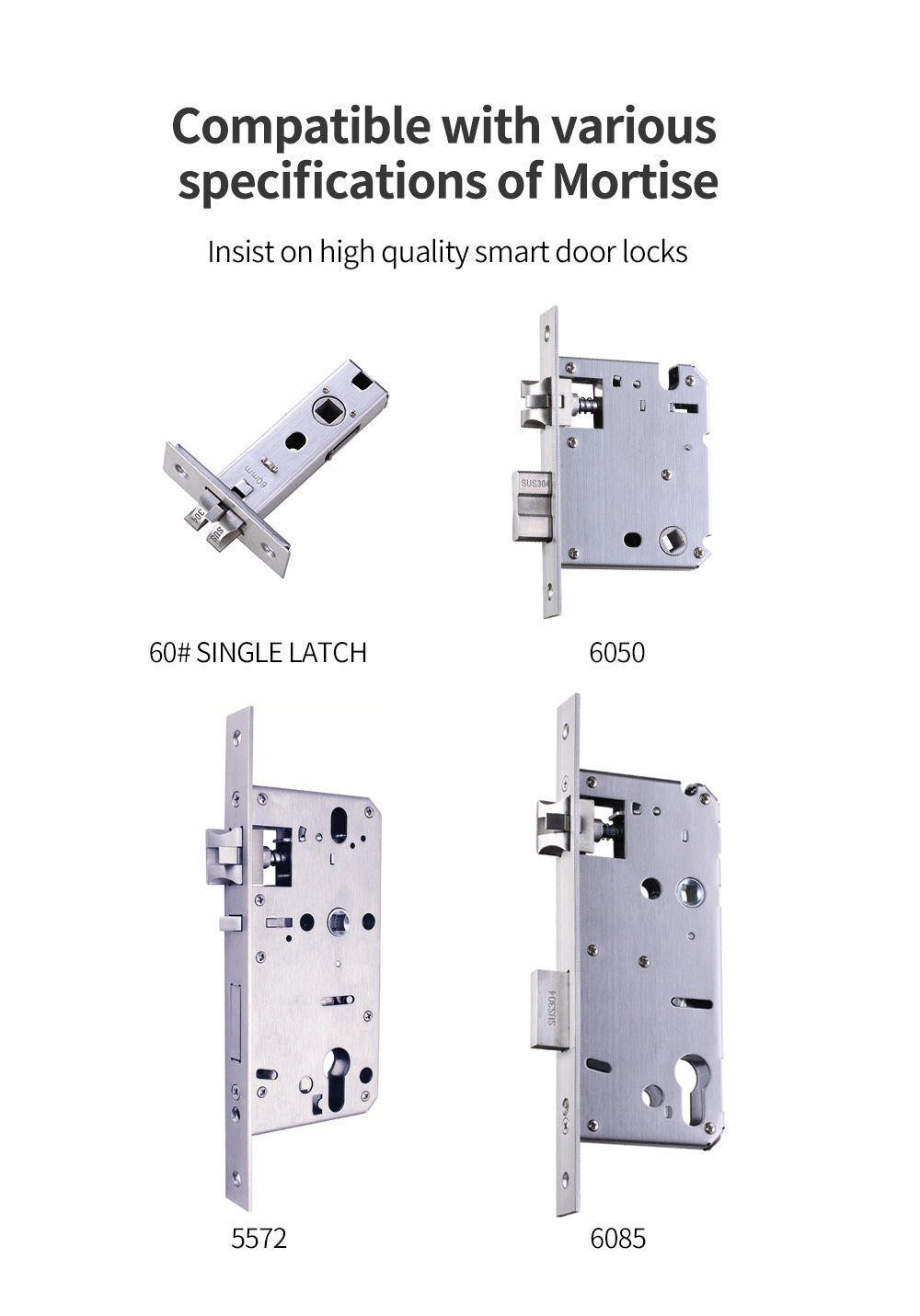 Smart Tuya door lock handle with intercom A270