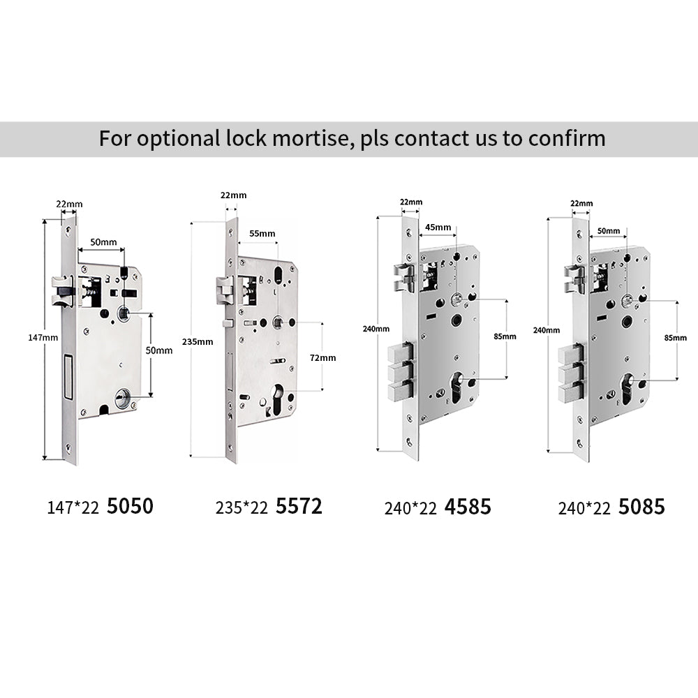 Smart Tuya door lock handle with intercom A270