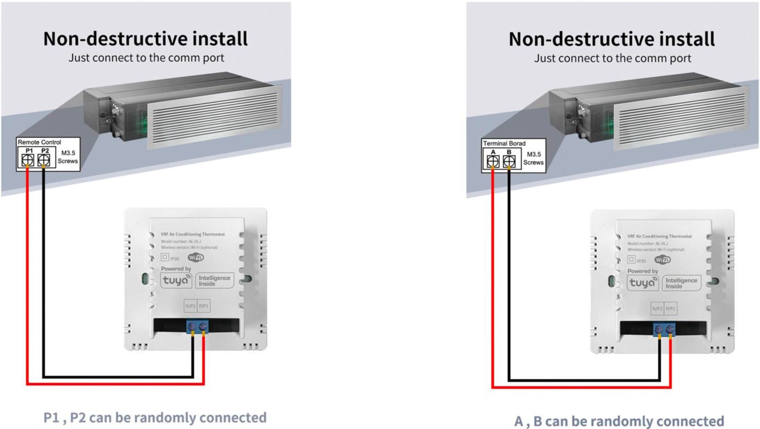 Smart HVAC thermostat VRF AE6609