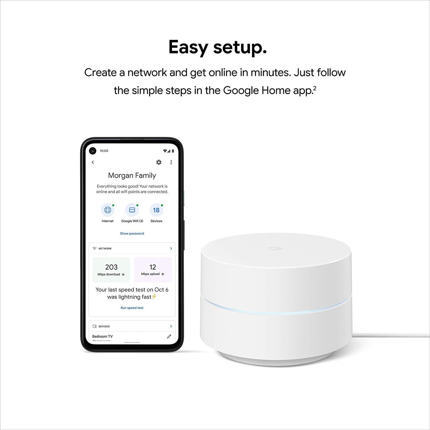 Google Wifi GA02430-US Mesh Network System Router AC1200 Point