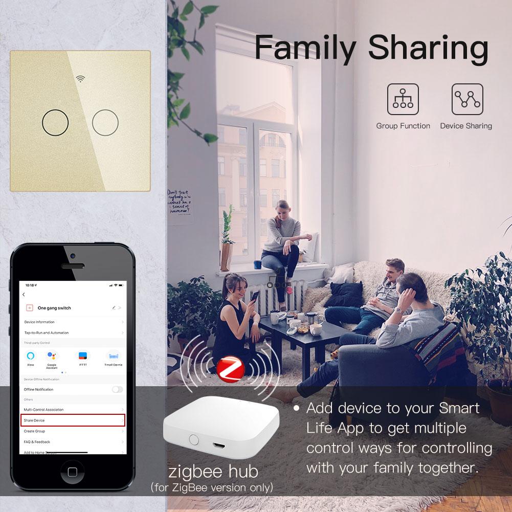 Smart light Switch Touch Zigbee