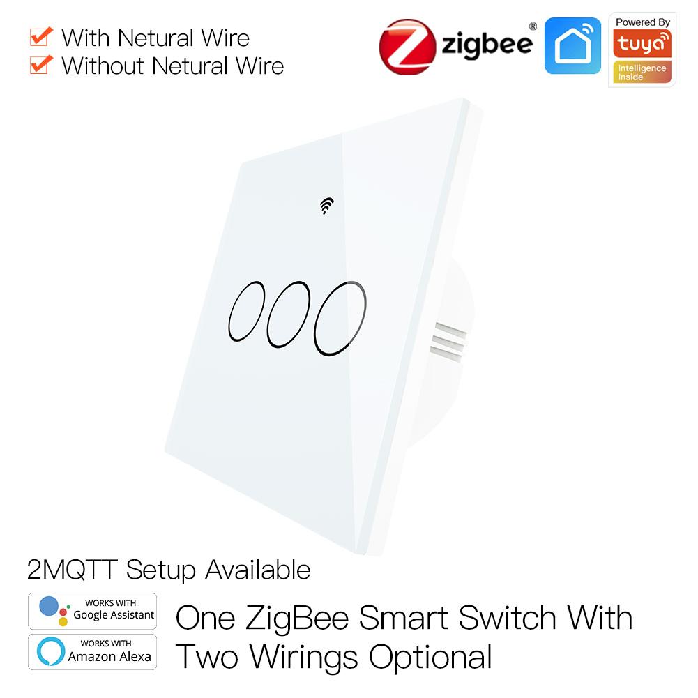 Moes Zigbee Wall Touch Smart Light Switch With Neutral/no Neutral